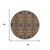 8' Orange And Navy Blue Round Geometric Washable Indoor Outdoor Area Rug