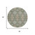 8' Green And Silver Round Floral Washable Indoor Outdoor Area Rug 8' Green And Silver Round Floral Washable Indoor Outdoor Area Rug