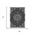 5' X 8' Black And Charcoal Floral Medallion Washable Indoor Outdoor Area Rug 5' X 8' Black And Charcoal Floral Medallion Washable Indoor Outdoor Area Rug