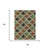 5' X 8' Orange And Emerald Geometric Washable Indoor Outdoor Area Rug 5' X 8' Orange And Emerald Geometric Washable Indoor Outdoor Area Rug