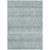 9' X 12' Aqua And Teal Blue Striped Washable Indoor Outdoor Area Rug