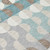8' Teal Blue And Silver Round Geometric Washable Indoor Outdoor Area Rug