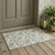 3' X 5' Green And Ivory Geometric Washable Indoor Outdoor Area Rug 3' X 5' Green And Ivory Geometric Washable Indoor Outdoor Area Rug