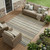 10' X 14' Coffee And Brown Striped Washable Indoor Outdoor Area Rug 10' X 14' Coffee And Brown Striped Washable Indoor Outdoor Area Rug