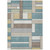 3' X 5' Teal Blue And Beige Geometric Washable Indoor Outdoor Area Rug 3' X 5' Teal Blue And Beige Geometric Washable Indoor Outdoor Area Rug