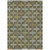 9' X 12' Olive Green And Green Geometric Washable Indoor Outdoor Area Rug