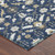 8' Navy Blue And Blue Round Oriental Washable Indoor Outdoor Area Rug 8' Navy Blue And Blue Round Oriental Washable Indoor Outdoor Area Rug