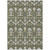 3' X 5' Olive Green And Green Oriental Washable Indoor Outdoor Area Rug