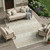8' X 10' Ivory And Silver Oriental Washable Indoor Outdoor Area Rug 8' X 10' Ivory And Silver Oriental Washable Indoor Outdoor Area Rug