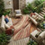 8' X 10' Orange And Burgundy Abstract Washable Indoor Outdoor Area Rug