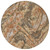 8' Orange And Brown Round Abstract Washable Indoor Outdoor Area Rug 8' Orange And Brown Round Abstract Washable Indoor Outdoor Area Rug
