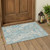 3' X 5' Sky Blue And Blue Abstract Washable Indoor Outdoor Area Rug 3' X 5' Sky Blue And Blue Abstract Washable Indoor Outdoor Area Rug