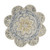 4' Beige Round Wool Floral Hand Tufted Area Rug 4' Beige Round Wool Floral Hand Tufted Area Rug