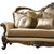 89" Tan Polyester Blend Curved Floral Sofa And Toss Pillows With Brown Legs 89" Tan Polyester Blend Curved Floral Sofa And Toss Pillows With Brown Legs