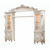101" Antiqued White and Clear Distressed Solid Wood and Wood Textured Door Entertainment Center With Four Doors 101" Antiqued White and Clear Distressed Solid Wood and Wood Textured Door Entertainment Center With Four Doors