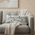 14" X 35" Cream Austin Daylight Skyline Lumbar Decorative Pillow