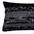 14" X 35" Dark Gray And White Homer Spit Nighttime Skyline Lumbar Decorative Pillow