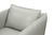 36" Gray And Silver Genuine Leather Swivel Lounge Chair