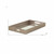 16" Gray Rectangular Wood Handmade Tray With Handles 16" Gray Rectangular Wood Handmade Tray With Handles
