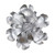 27" X 27" Gray and Off White Galvanized Metal Flower Hanging Dimensional Sculpture 27" X 27" Gray and Off White Galvanized Metal Flower Hanging Dimensional Sculpture