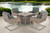 Five Piece Gray and Moss Green Wicker Upholstered Cushions Outdoor Patio Set With Fire Pit And Table Five Piece Gray and Moss Green Wicker Upholstered Cushions Outdoor Patio Set With Fire Pit And Table