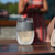 Clear And Gray Tritan Plastic Convex Curve Shape Stemless All Purpose Wine Glass Clear And Gray Tritan Plastic Convex Curve Shape Stemless All Purpose Wine Glass