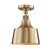 Antiqued Brass Shaded Metal Dimmable Flush Chandelier With Brass Shades Antiqued Brass Shaded Metal Dimmable Flush Chandelier With Brass Shades