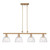 Gold Kitchen Island Four Light Metal and Seeded Glass Dimmable Chandelier With Clear Shades Gold Kitchen Island Four Light Metal and Seeded Glass Dimmable Chandelier With Clear Shades