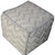 18" Gray Wool Cotton Blend Cube Chevron Pouf Ottoman 18" Gray Wool Cotton Blend Cube Chevron Pouf Ottoman