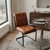 Tufted Cinnamon and Black Upholstered Leather Dining Side Chair Tufted Cinnamon and Black Upholstered Leather Dining Side Chair