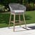 43" Gray Solid Wood Low back Outdoor Bar Height chair with Footrest 43" Gray Solid Wood Low back Outdoor Bar Height chair with Footrest