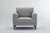 41" Light Gray and Black Linen Arm Chair 41" Light Gray and Black Linen Arm Chair