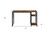 47" Brown and Black Writing Desk 47" Brown and Black Writing Desk