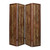 84" Brown Faux Leather Folding Four Panel Screen Room Divider 84" Brown Faux Leather Folding Four Panel Screen Room Divider