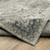 8' Beige And Blue Oriental Distressed Runner Rug