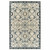 5' X 8' Ivory Navy And Gold Oriental Power Loom Stain Resistant Area Rug