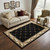 5' X 8' Brown Black And Ivory Floral Vines Area Rug