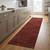 8' Red And Rust Distressed Runner Rug