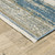 8' Blue And Beige Abstract Distressed Runner Rug With Fringe 8' Blue And Beige Abstract Distressed Runner Rug With Fringe