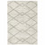 10' X 13' Ivory And Grey Geometric Shag Power Loom Stain Resistant Area Rug