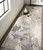 8' Ivory And Gray Abstract Stain Resistant Runner Rug