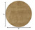 6' Gold Hand Woven Round Rug