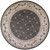 8' Gray And Ivory Floral Round Rug