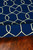 5' X 7' Navy Blue And Ivory Geometric Hand Hooked Area Rug 5' X 7' Navy Blue And Ivory Geometric Hand Hooked Area Rug