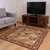 8' Red Orange And Black Quatrefoil Octagon Rug 8' Red Orange And Black Quatrefoil Octagon Rug