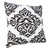 20" X 20" White And Black 100% Cotton Damask Zippered Pillow 20" X 20" White And Black 100% Cotton Damask Zippered Pillow