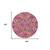 4' Pink Round Floral Power Loom Area Rug 4' Pink Round Floral Power Loom Area Rug
