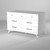 56" White Solid Wood Seven Drawer Double Dresser 56" White Solid Wood Seven Drawer Double Dresser