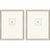 Set Of Two Insect Intaglio I Silver Framed Print Wall Art
