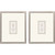 Set Of Two Portrait Intaglio I Silver Framed Print Wall Art
